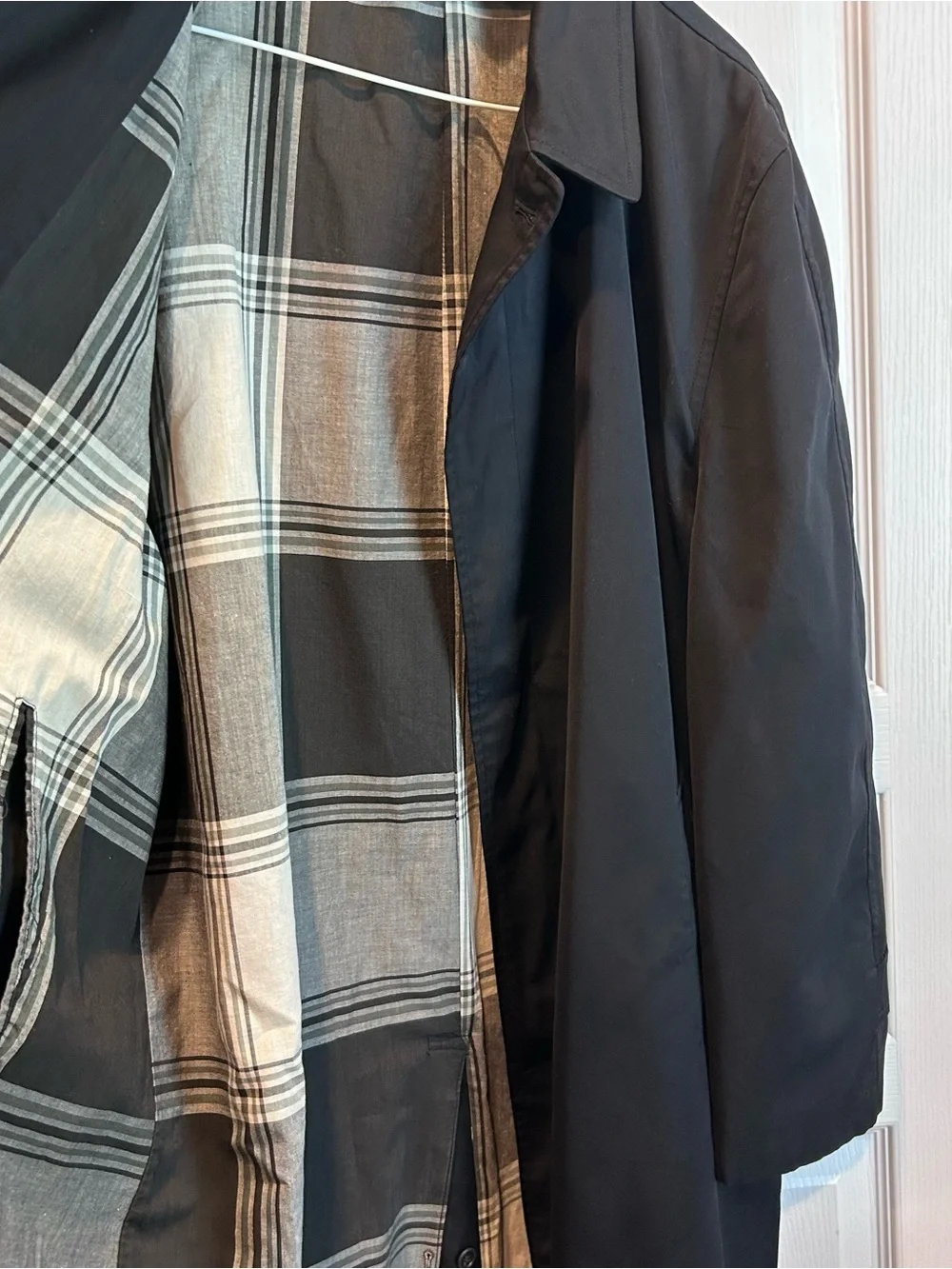 Vintage 60s 70s Lord Raglan Black Overcoat Trench Dark Academia Mod Made in USA